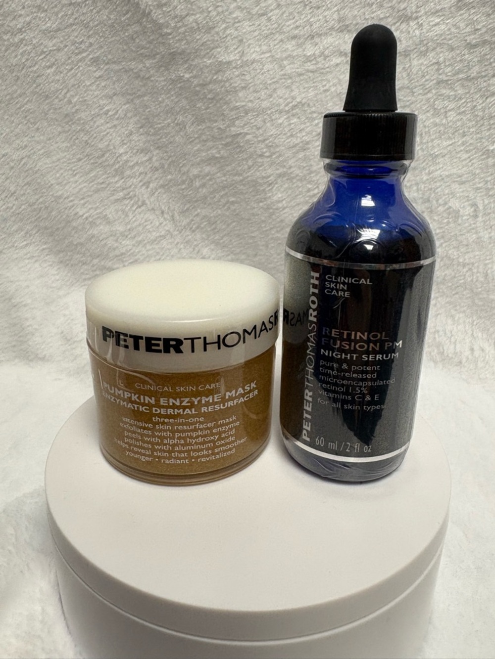 Peter Thomas Roth Retinol Fusion PM 60 ML+ Pumpkin Mask 50Ml New Sealed No Box